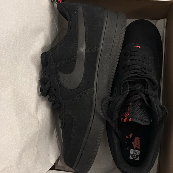 Nike Air Force 1 ‘07 LV8 - ‘Reflective Swoosh - Black Crimson’ worn ONCE - Picture 7 of 10